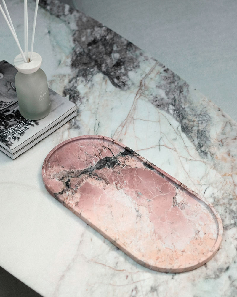 Breccia Medicea Acquasanta oval tray