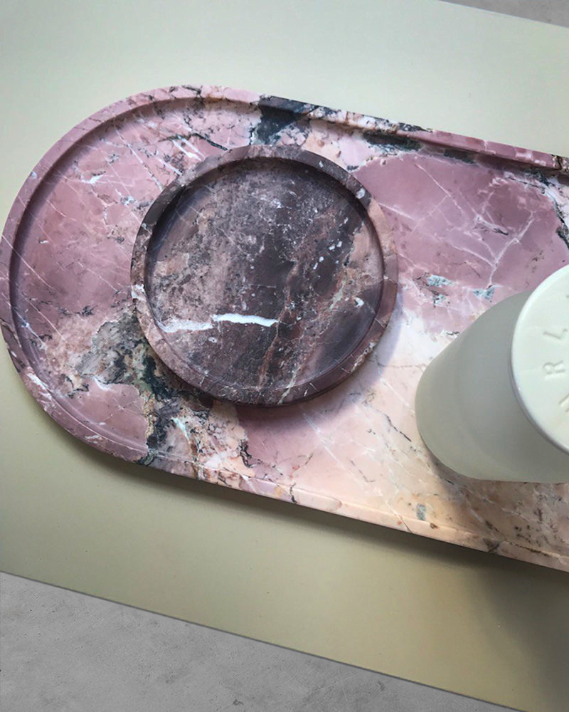 Breccia Medicea Acquasanta oval tray